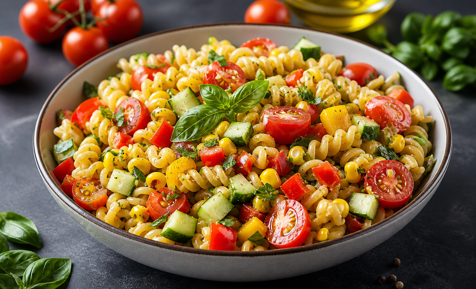 Nudelsalat ohne Mayonnaise
