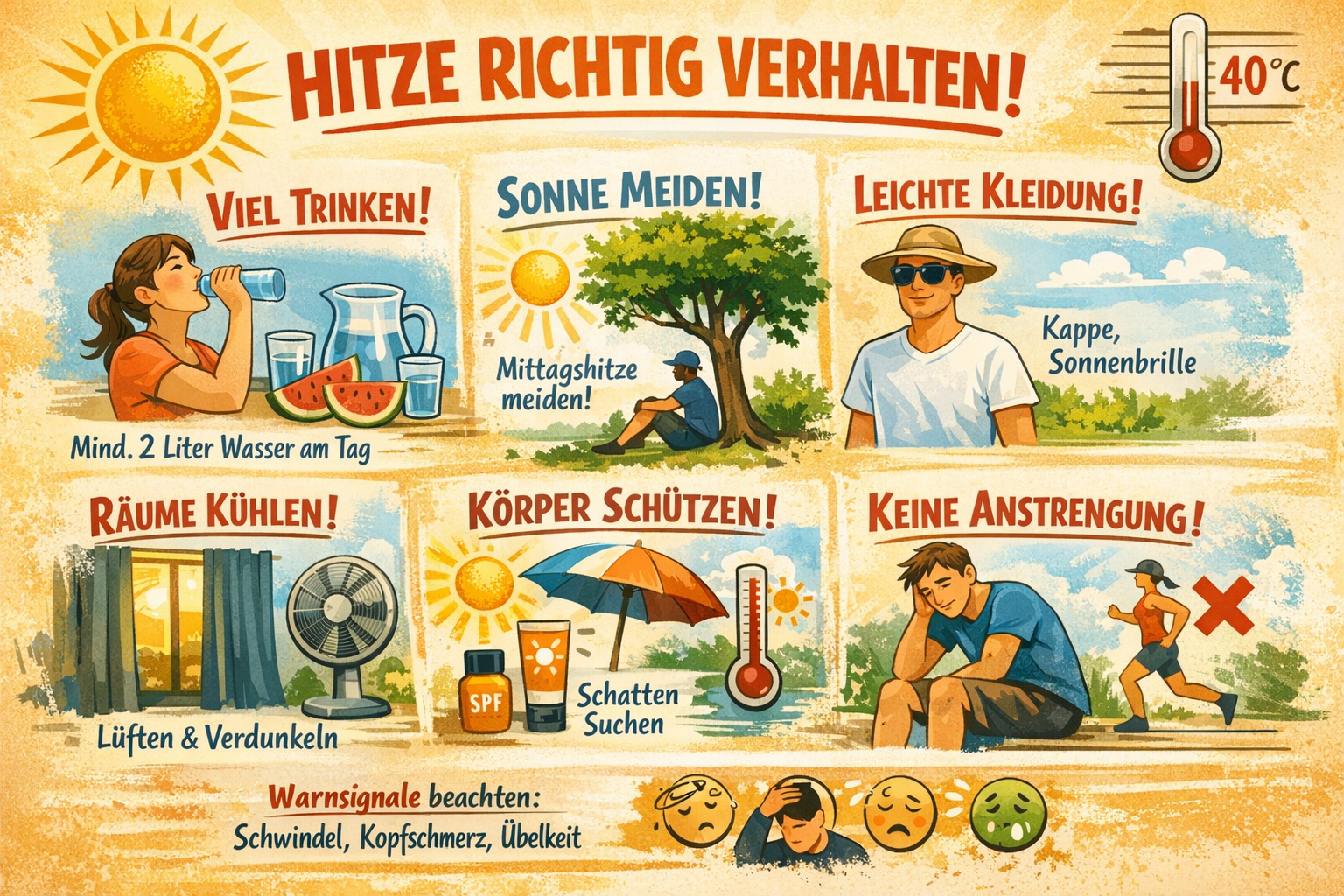 Langsam kommt die Hitze - Wie verhalte ich mich richtig?