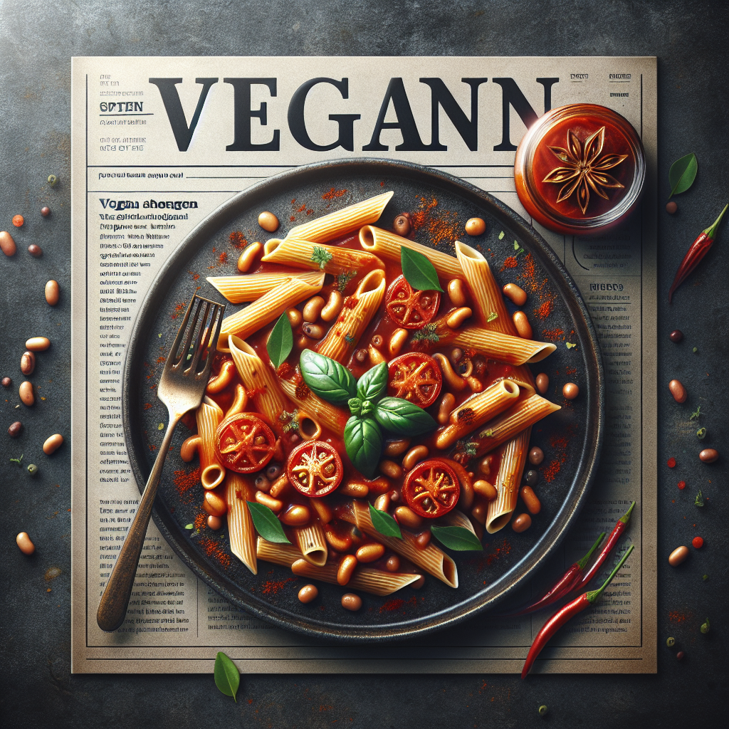 Nudeln mit veganer Tomaten-Bohnen-Soße