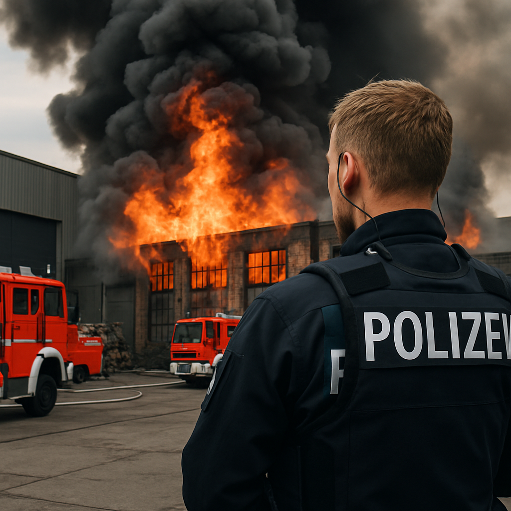 Brand auf Gewerbehof in Berlin - Polizei geht von Brandstiftung aus