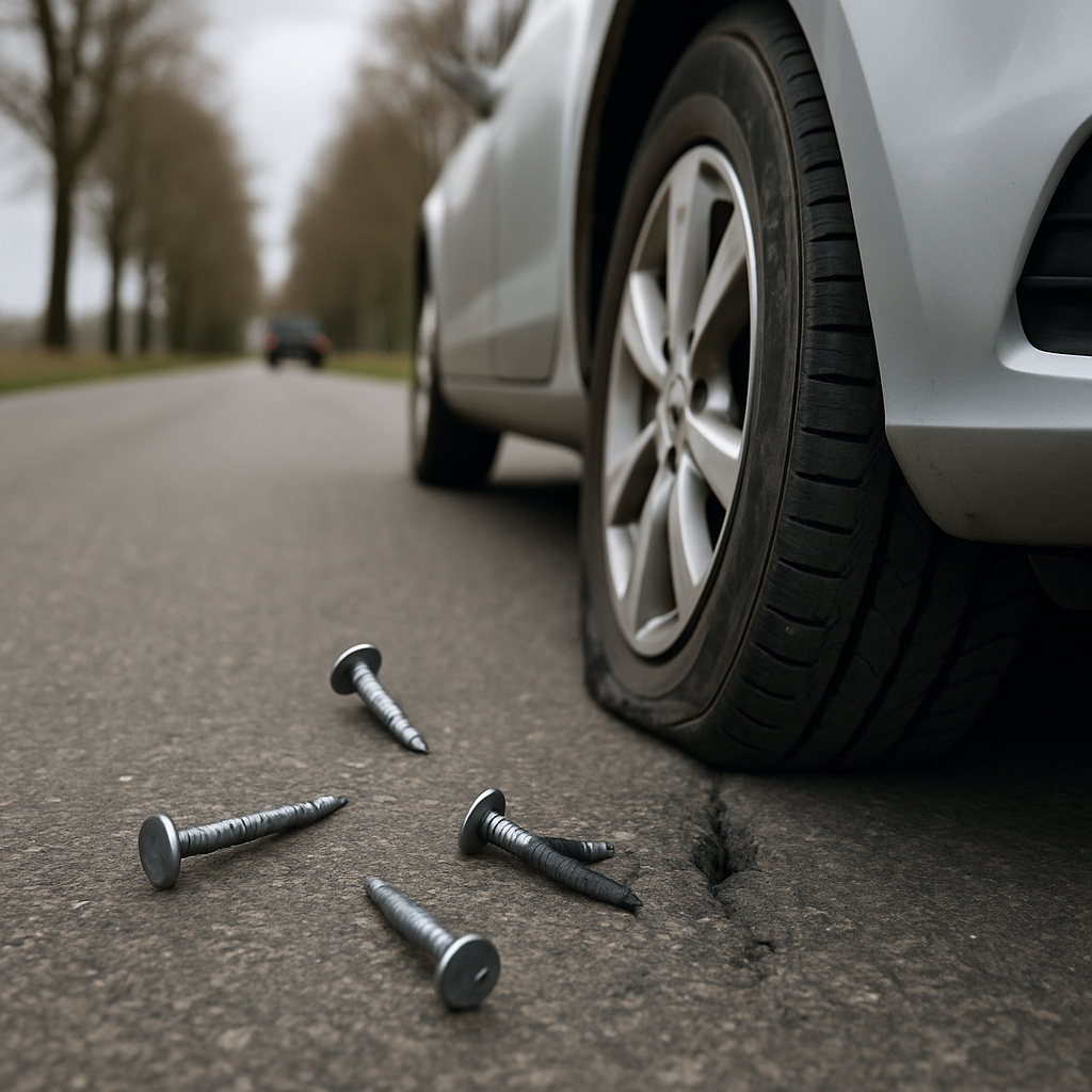 Prignitz: Nägel auf Landesstraße bei Putlitz zerstören Autoreifen