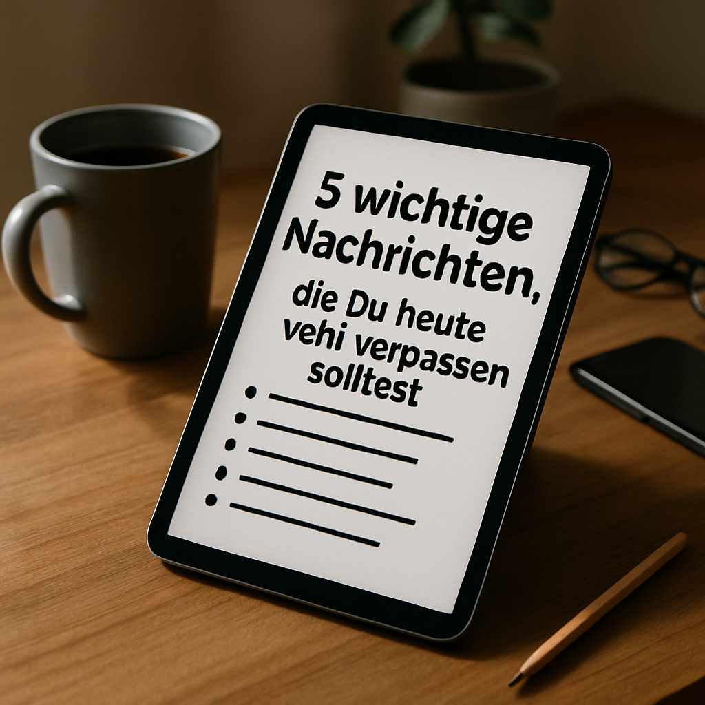 5 wichtige Nachrichten, die Du heute nicht verpassen solltest