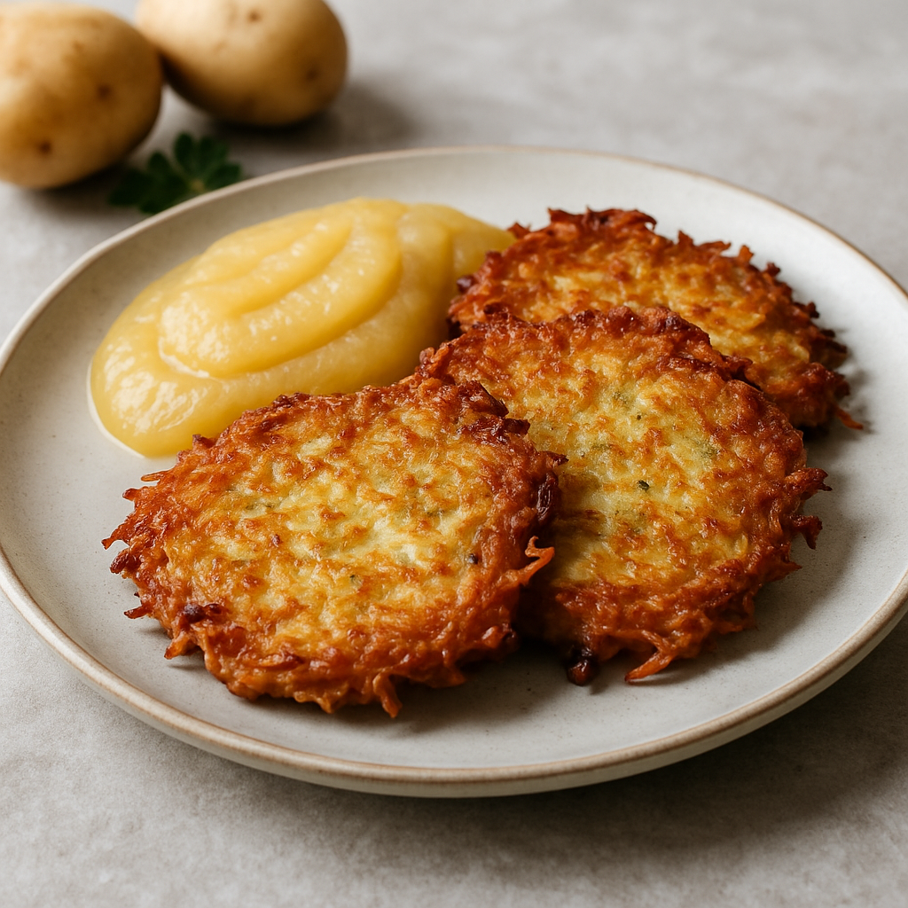 Omas Kartoffelpuffer mit Apfelmus