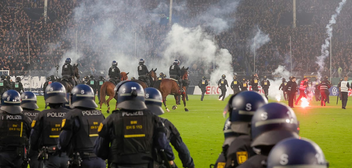 Randale beim Pokalspiel zwischen Kaiserslautern und Mannheim