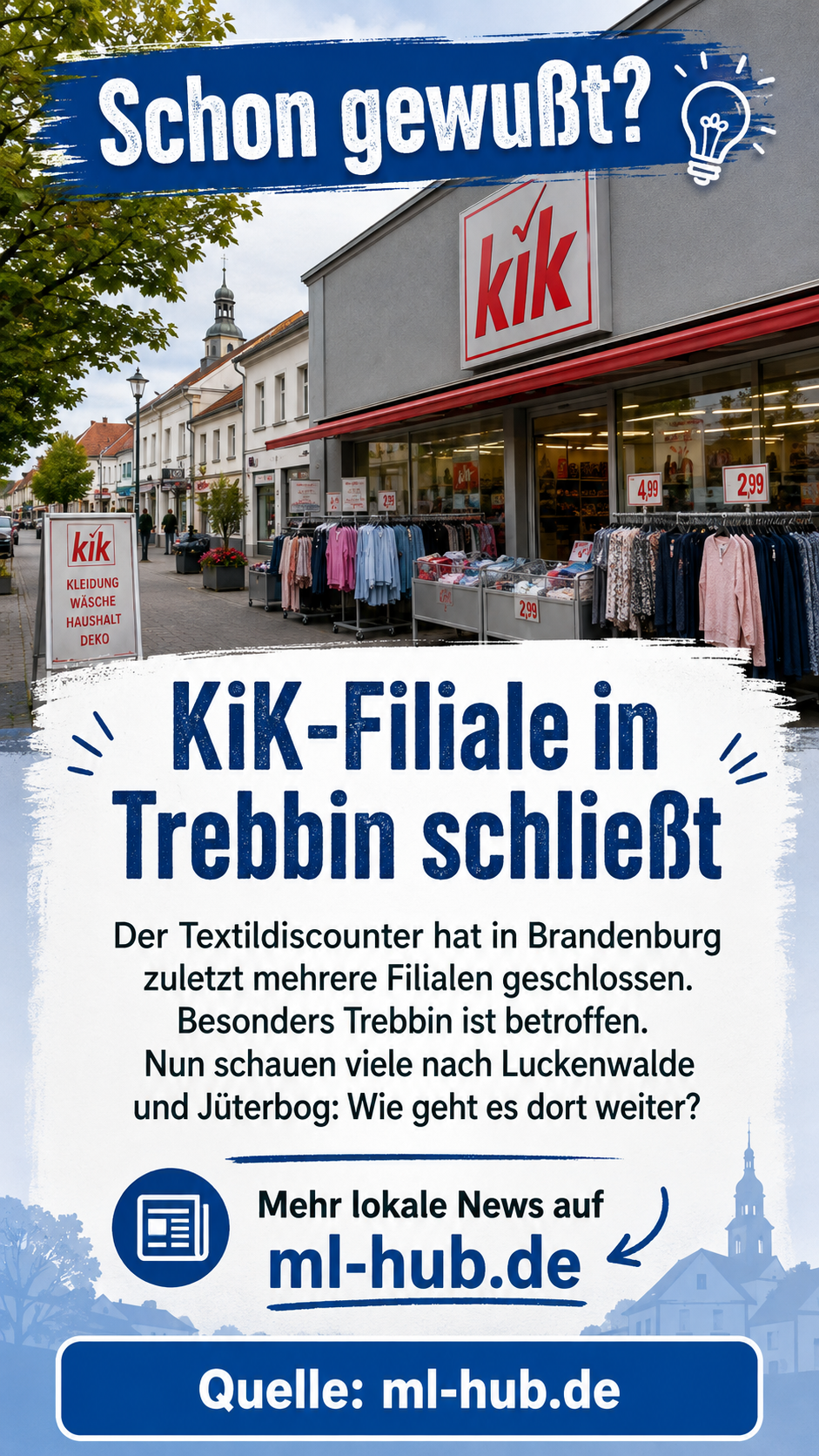KiK-Filiale in Trebbin schliesst